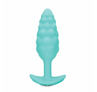 Plug analny wibrujący - B-Vibe Texture Plug Bump Mint